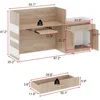 FAMAPY Reception Desk with Drawer & Cabinet, Counter with Keyboard Tray, Reception Desks 2