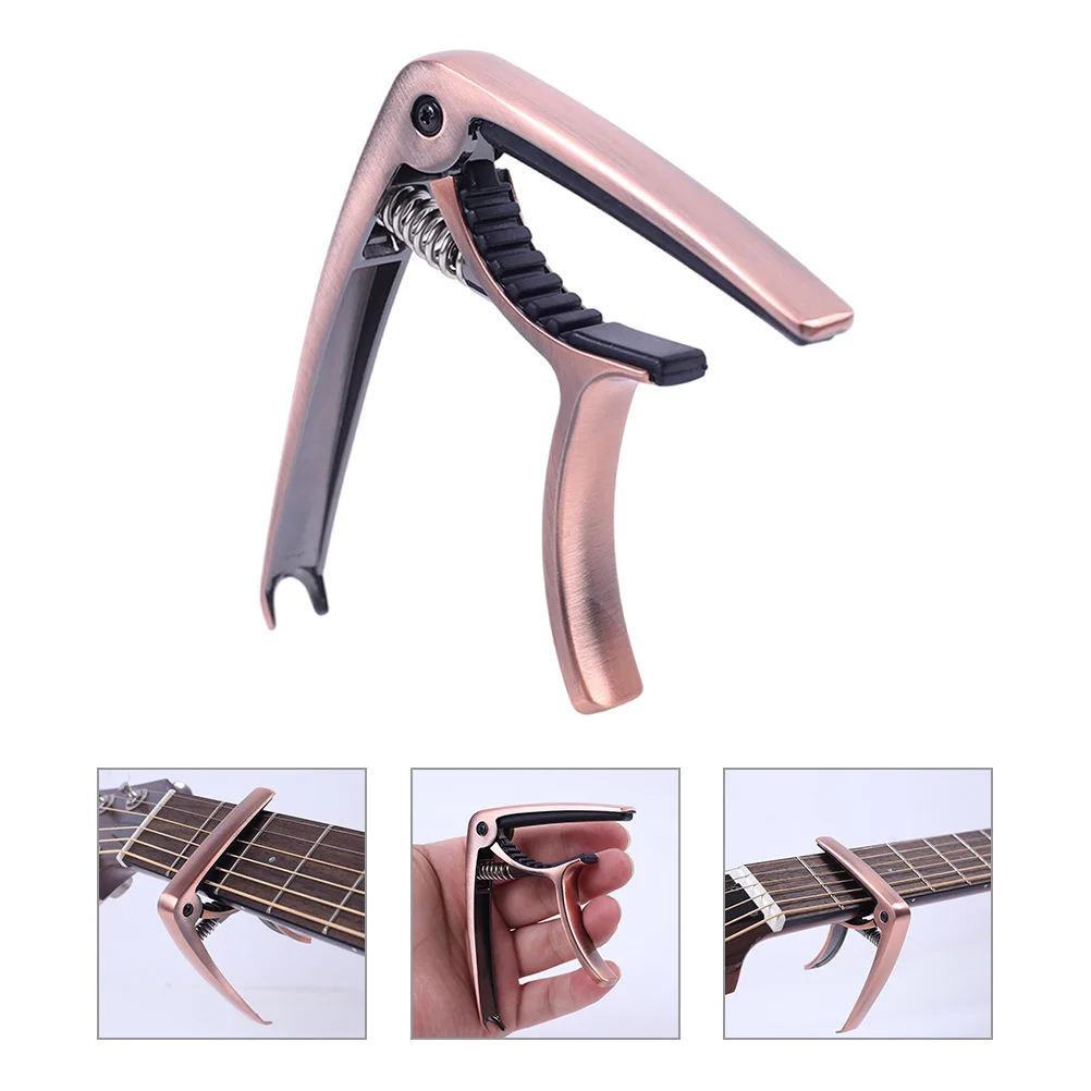 

Guitar Capo Accessory for Classical Electronic Tuner Acoustic Accessories Zinc Alloy Small Man Metal Electric