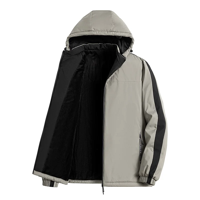 Oversized 7XL 8XL Mens Winter Warm Parkas Thick Hood Jacket Coat Men Autumn Outwear Outfits Classic Windproof Pocket Parka Men
