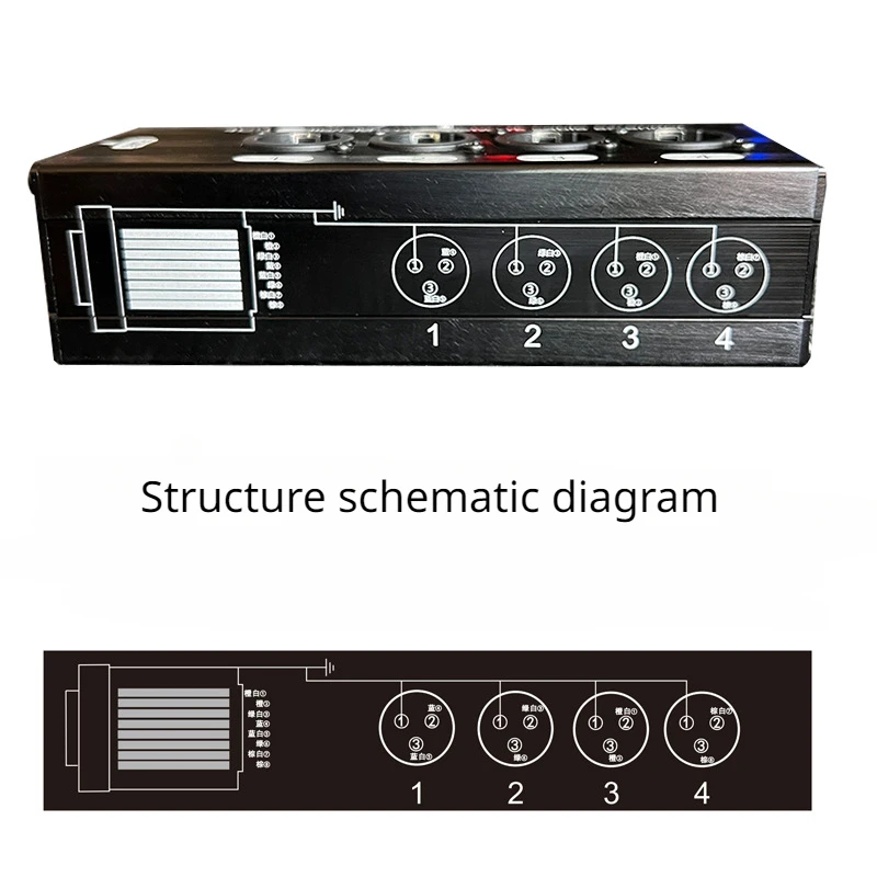 4 Channel XLR Audio multi-network cable expander Ethernet Extender XLR Extender Transceiver For Live Stage Audio 1 Pair xlr cable