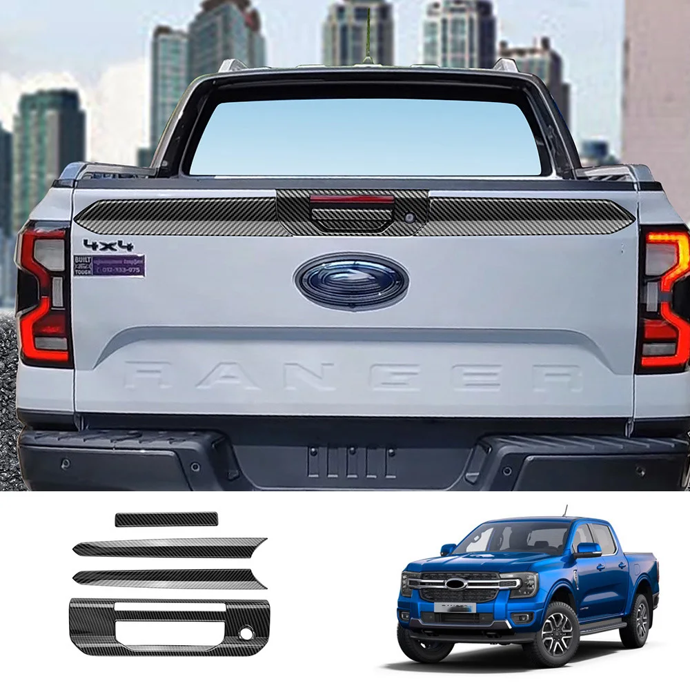 Black Door Handle Bowl Covers Protectors Suitable For Ford Ranger