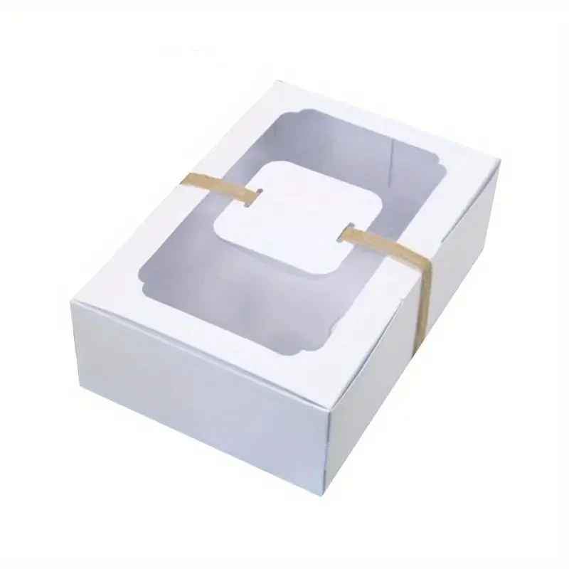 5/10Pcs Kraft Paper Gift Boxes with Clear PVC Window, Large Cookie Candy Cake Packaging... - SKU CPB02145 - UGI Packaging