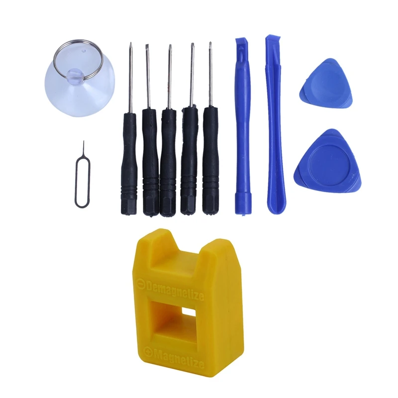 

12 Pcs Screwdriver Tools:1 Pcs Screwdriver Magnetizer Degaussing Demagnetizer Magnetic Pick Up Tool Yellow & 11 Pcs Cell Phones