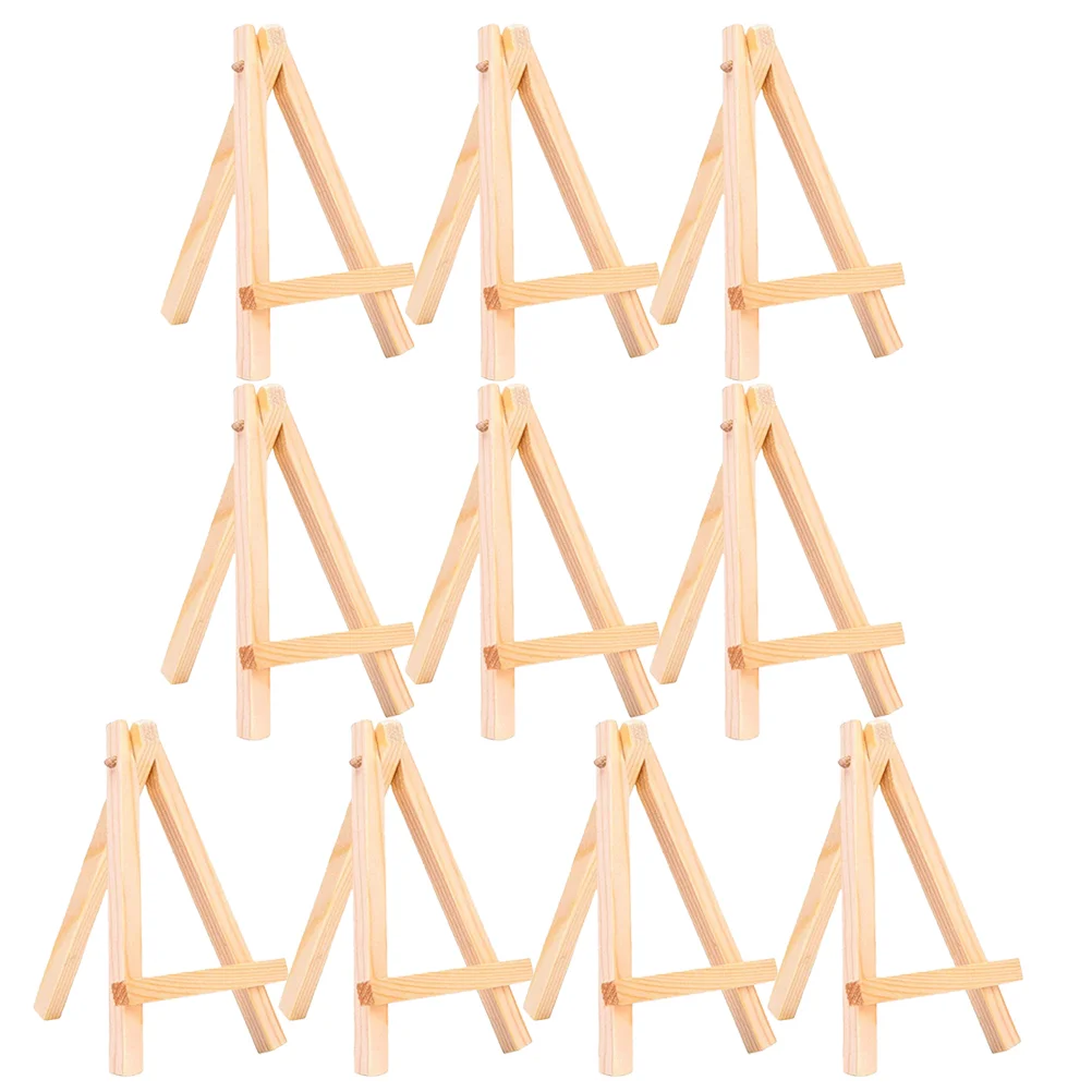 10ks dřevěný trojúhelník easel vhodné ploše displej držák mini easel malba držák pro domácí ateliér (beige)