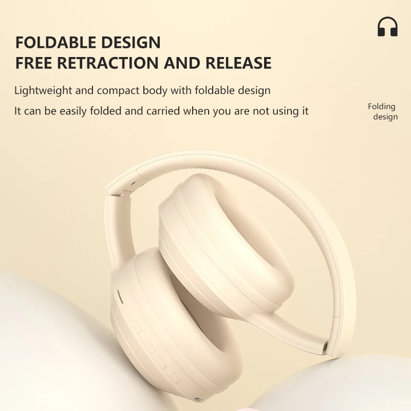 Erilles DR58 Headphone Bluetooth Headsets Wireless Earphones ENC Noise Cancelling TYPE-C Xaomi Wired Headphones Blutooth Hedset - Image 5