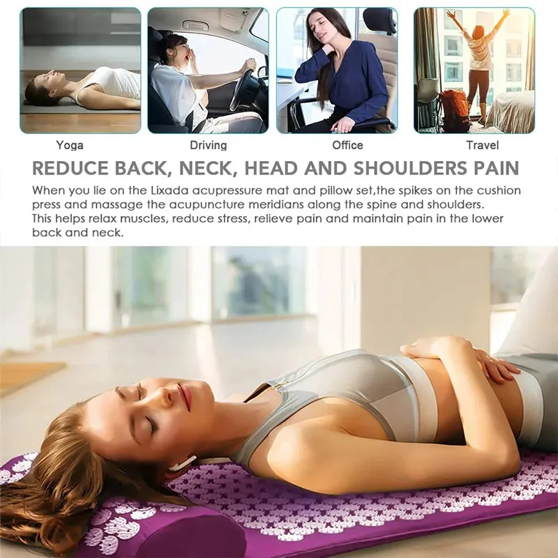Spike Mat Acupuncture Massage Yoga Mat Cushion