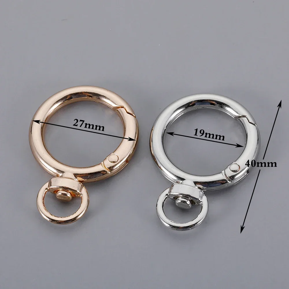 100pcs DIY Key Chain Accessories Metal Clamp Carabiner Split Ring Keychain Rotating Keychains Lobster Lock Clip Buckle Accessory