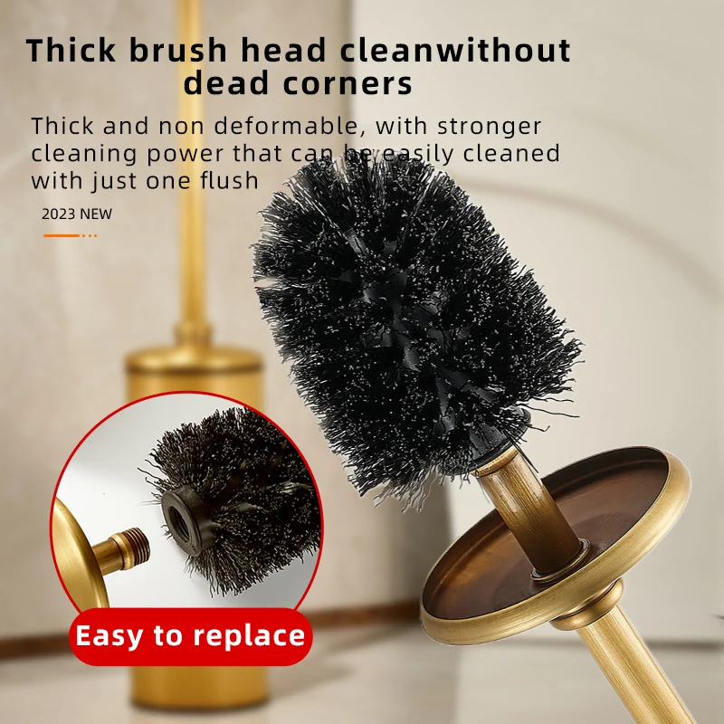 Antique Copper Toilet Bowl Brush and Holder Covered Bathroom Toilet Brush Standing Cleaning Tools Brushes bathroom accessories,toilet brush set,toilet brush holder