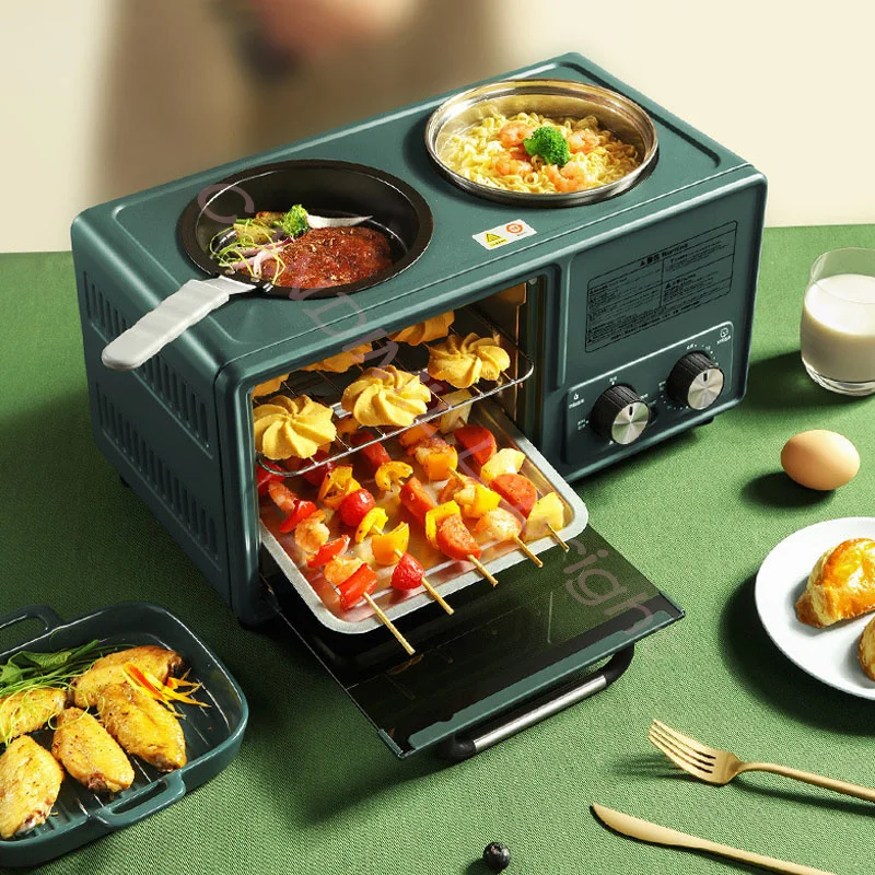 Multifunctional Electric Oven Household Breakfast Machine Bread Pizza Breakfast Machine Toaster Frying Pan Kitchen Tools 2