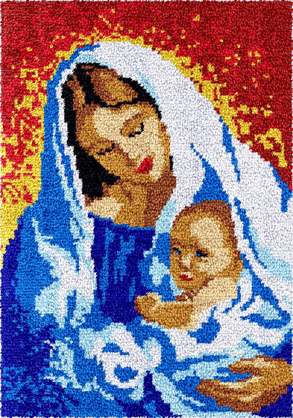 Madonna Dell Granduca Latch Hook Kit Tappeto Ago Arti E Mestieri Plastica Tela Nodo Arazzo Borsa Fai Da Te Smyrna Tappeto Ricamo