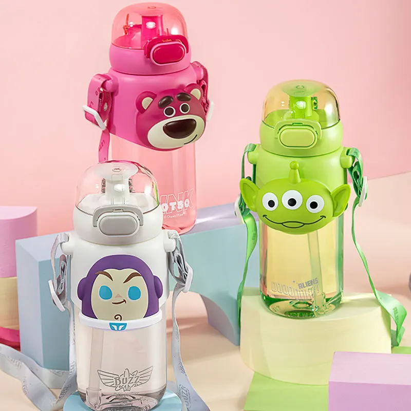 

Чашка для воды Kawaii Buzz Lightyear, мультяшное аниме лотсо Инопланетянин, высокая емкость, портативная тритановая соломенная чашка, креативные детские подарки