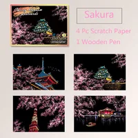DIY Night Scene Painting Scratch Attractions Series For Child Adult Decompression 2