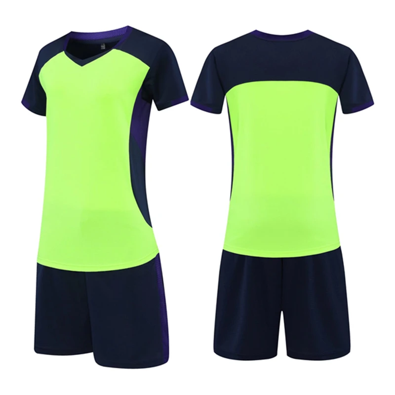 Women Volleyball Set Short Sleeves Volleyball Shirt Pocket Shorts Female Training Jersey Fitness Running Sports Suit