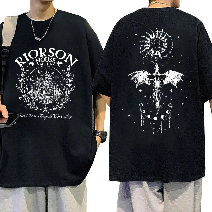 Basgiath War College Riorson House T Shirt Dragon Rider Quarto Ala Retro Harajuku T-Shirt Uomo Donna Casual T-Shirt Oversize