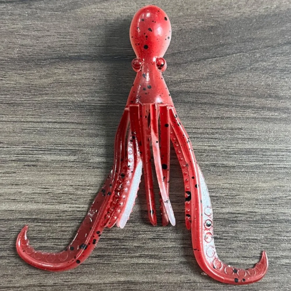 Señuelo de pesca de pulpo artificial, falda de calamar suave de 30cm y 12 pulgad