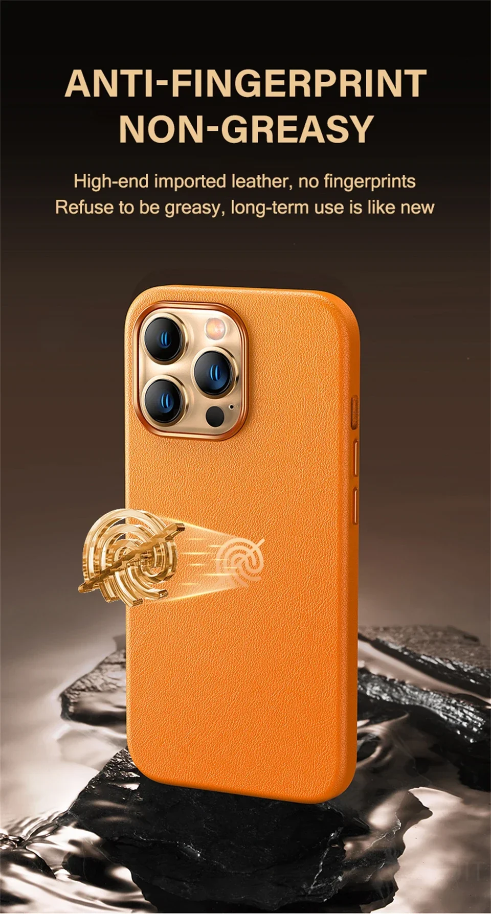 Official Original Animated Leather Cases for iPhone 16 13 14 15 Pro Max for Magsafe Magnetic Wireless Charging Cover For 15 Plus