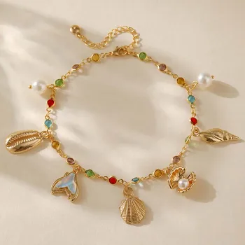 Gold Starfish Shell Bracelet 1
