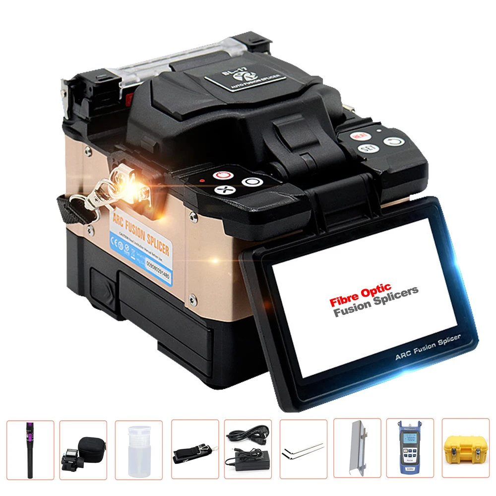 Fiber Optic Fusion Splicer with 4.3-inch Touch Screen, Optical Fiber Fusion Splicing Kit Features 6s Splicing and 15s Heating 20 points usb android linux win 84 85 86 inch multi touch frame infrared touch screen panel