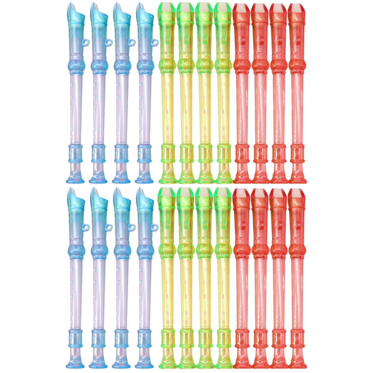 

24 Pcs Little Flute Beginner Instrument Recorder Kids Practice Music Toy Plastic Mini