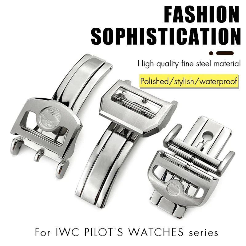 18mm Stainless Steel Clasp for IWC Pilot Mark Portuguese
