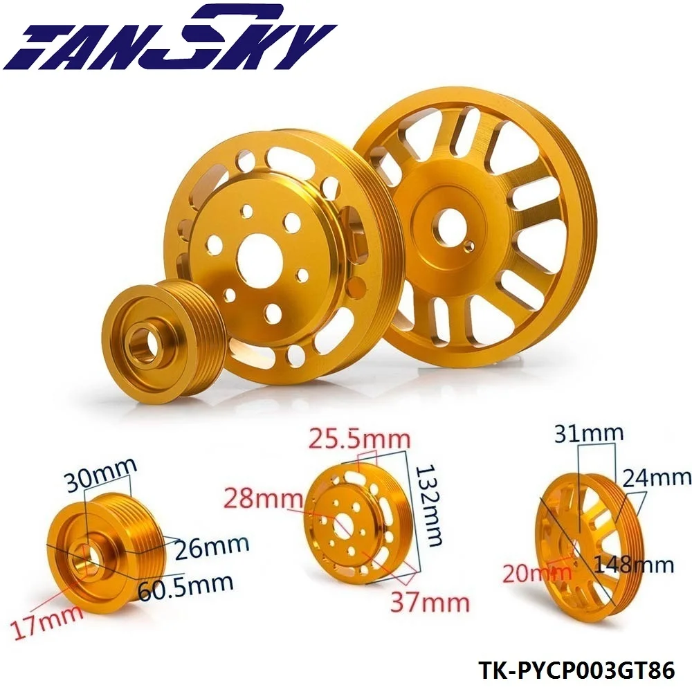 TANSKY Light Weight Crank Pulley Power Steering For Toyota GT86 Subaru BRZ Scion FRS TK-PYCP003GT86
