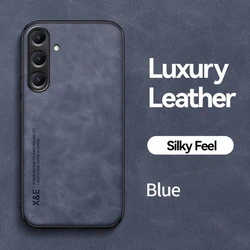 Leather Shockproof Phone Case - Durable and Stylish Protection for A23 (Blue)