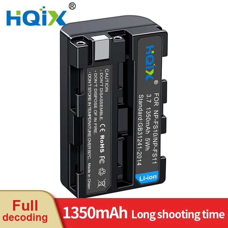 HQIX 카메라 NP-FS11 배터리 충전기, 소니 DSC-P1 P20 P30 P50 FS55 F505 TRV1VE DCR-PC1 PC2 PC3 PC4 PC5 