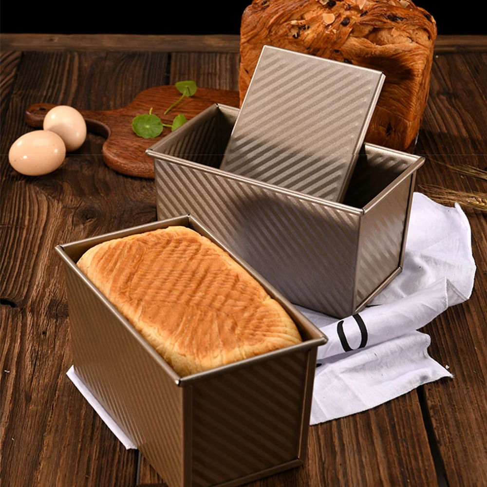 TureClos Rectangular Loaf Pan Nonstick Bellows with Cover Toast Box Mold  Bread Mold Eco-Friendly Baking Tools for Cakes 