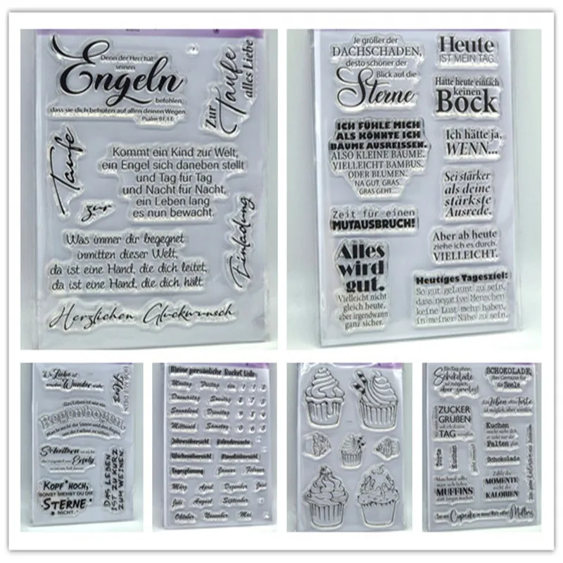 German stamp Clear Stamps for Scrapbooking Transparent Silicone Rubber DIY Photo Album Decor 408,clear stamps,clear rubber stamps