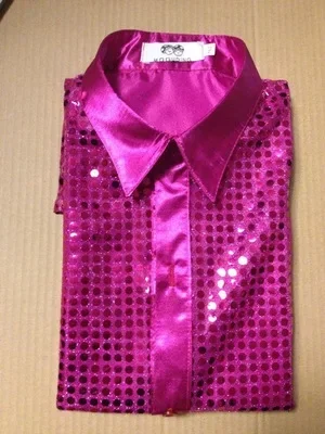 Children's Show Shirt Sparkling Sequins Stage Costumes Dancing Chorus Shirt Men Show