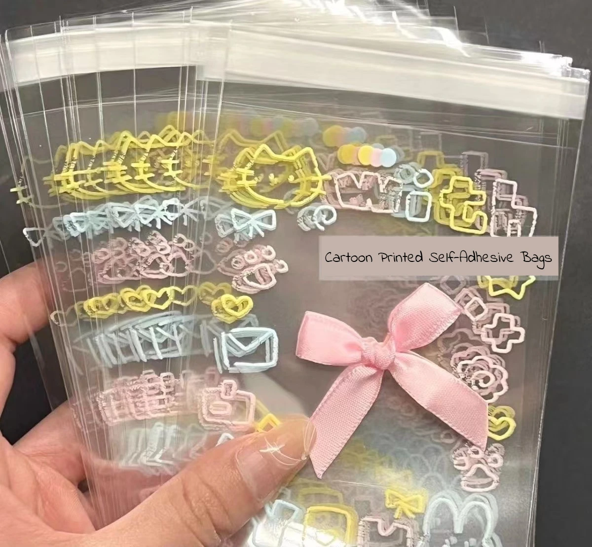 Card Sleeves Clear Self-Adhesive Card Sleeves Collectible Photocards Anime Trading Cards K-POP Idol Gift Packaging OPP Plastic Bags