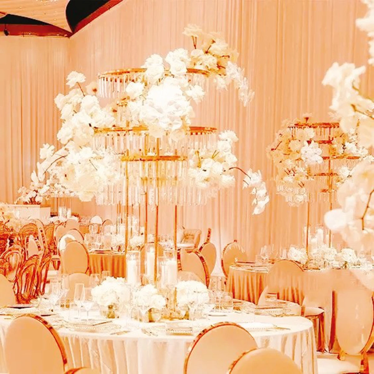 6pcs)130cm ) acrylic Flower Stand for Wedding Party Event Decoration Wedding Table Centerpiece Stand Table Light Candle Holder