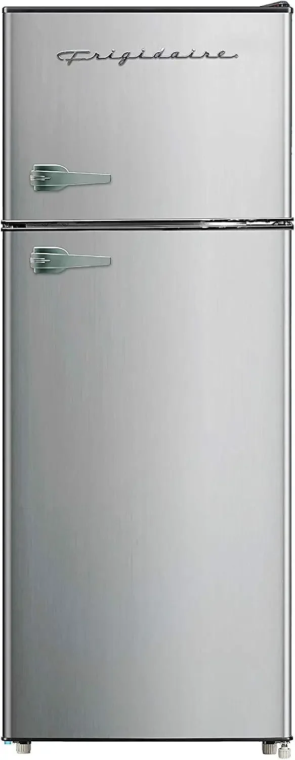 2-door apartment size refrigerator with freezer combination, 7.5 cubic feet, platinum series, stainless steel 3