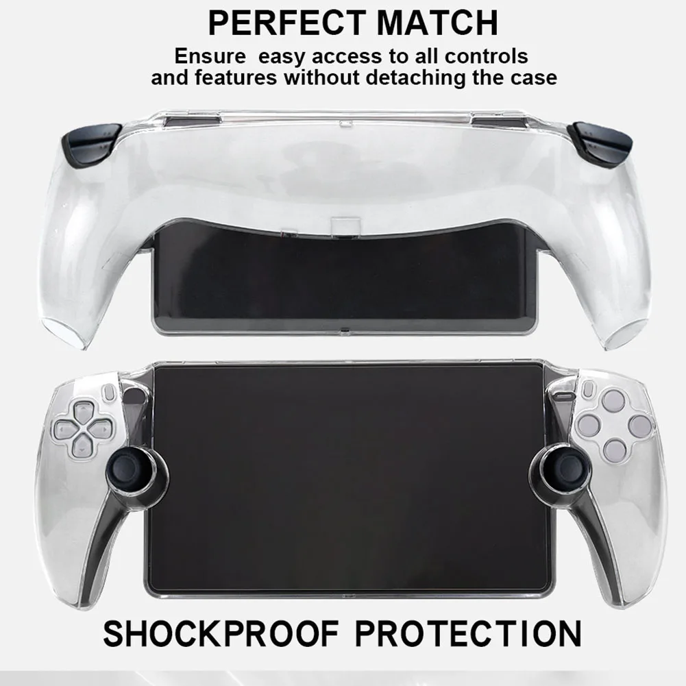 Transparent Protective Case for Playstation Portal Shockproof PC Full Protection Case Anti-Scratch Console Cover for PS5 Portal