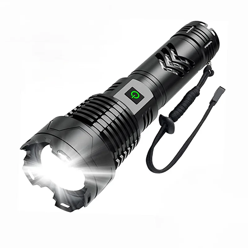 Description Picture 2 of itemNew XHP360 super large light bead portable high-power LED searchlight multi-function working light outdoor camping fishing light