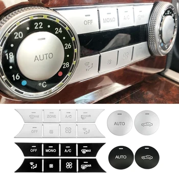Auto Console AC Aria Condizionata AUTO Bottoni del Volume Paillettes Copertura Adesivi Trim Per Mercedes Benz CE CLS GLK Classe W204 W212