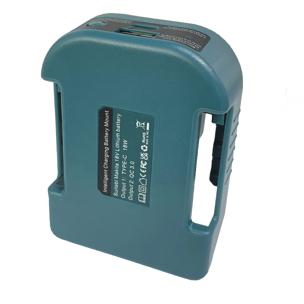 USB C타입 배터리 거치대, 고속 충전 어댑터, Makita 18V, BL1840, BL1850, BL1860, 2 개