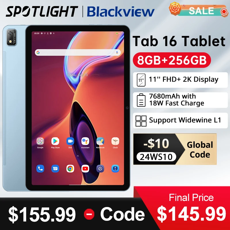 Tablette tactile Blackview Tab 16 Tablette Tactile 11 pouces FHD+