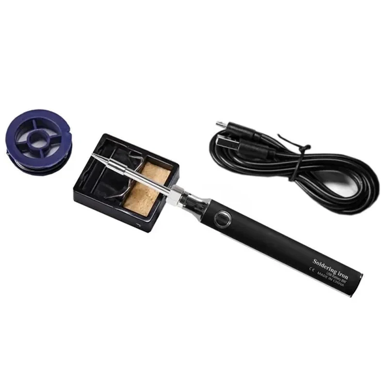 Cordless Soldering Iron Tool Pen Portable USB 5V 8W Electric Powered 3 Tip Kit Rechargeable Temperature Adjustment