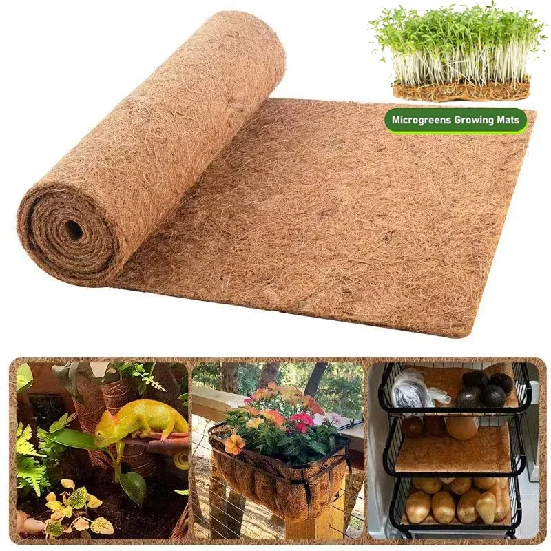 Jute Fiber Plant Growth Mat Hydroponic Growth Mat Garden Thermal Insulation Flowerpot Basket LinerBiodegradable