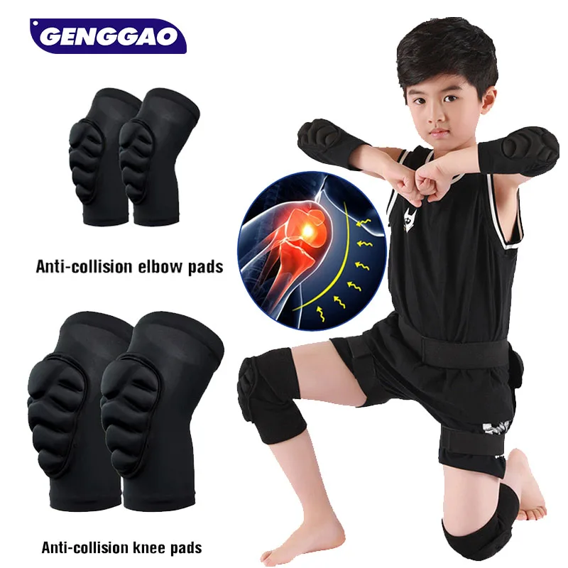 

1Pair Thick Sponge Knee Pads Elbow Sleeves Guard Collision Avoidance Sport Protective Kneepad Skate Knee Brace Support for Kids