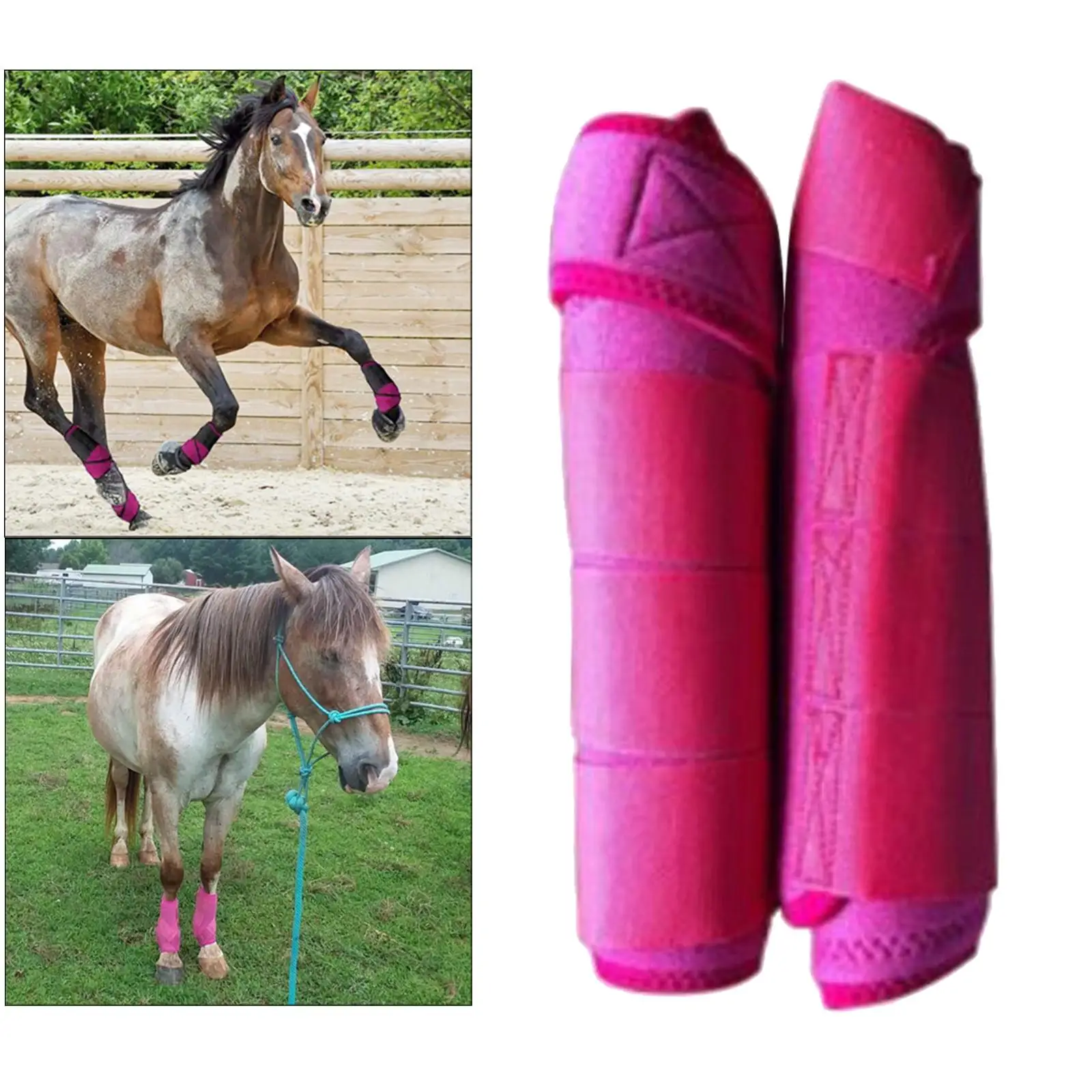 Horse Tendon Boots Equestrain Front Rear Leg Protect Support Brushing Boot 4