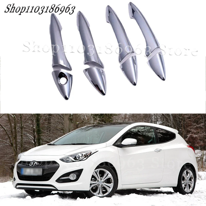 

Gloss Black Door Handle Cover Sticker Trim For Hyundai i30 2012-2016 car Sticker Car-Styling Accessories Cover