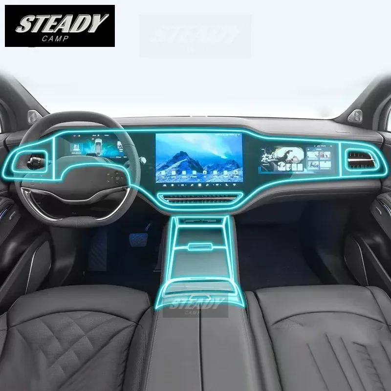 Per Rising Auto R7 2022-2023 Car Interior Piano Board Pellicola Protettiva Tpu Vernice Autoadesiva Trasparente Antigraffio Ppf