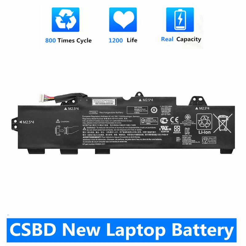 Bateria Nova do Portátil de Csbd Tt03xl para hp Elitebook 755 850 g5 g6 Zbook 15u Hstnn-db8k Hstnn-lb8h 932824141 2c1 933322855