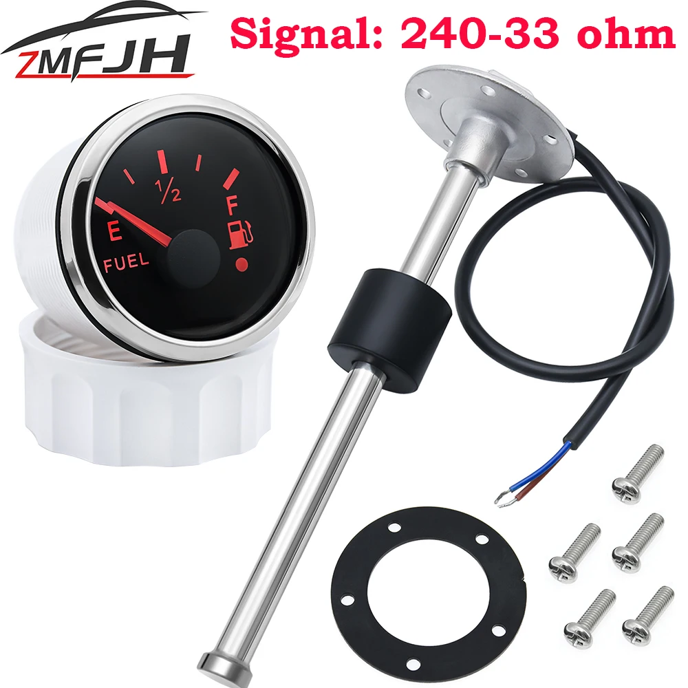 

AD 2 ''52 мм Автомобильный датчик уровня топливного бака для морской лодки 240-33 Ом водонепроницаемый датчик уровня топлива индикатор бака + Датчик 100-500 мм