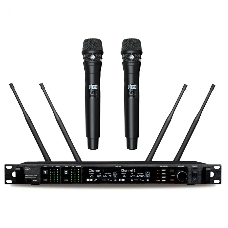 디지털 UHF 무선 스테이지 마이크, 트루 다이버시티 듀얼 채널 마이크, 핸드헬드 라발리에 헤드셋, KSM9 마이크