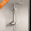VGX White Shower System Set Bathroom Shower Faucet Set 3-way Rainfall Shower Set Shower Mixer Crane with Hand Shower Set Grey 5