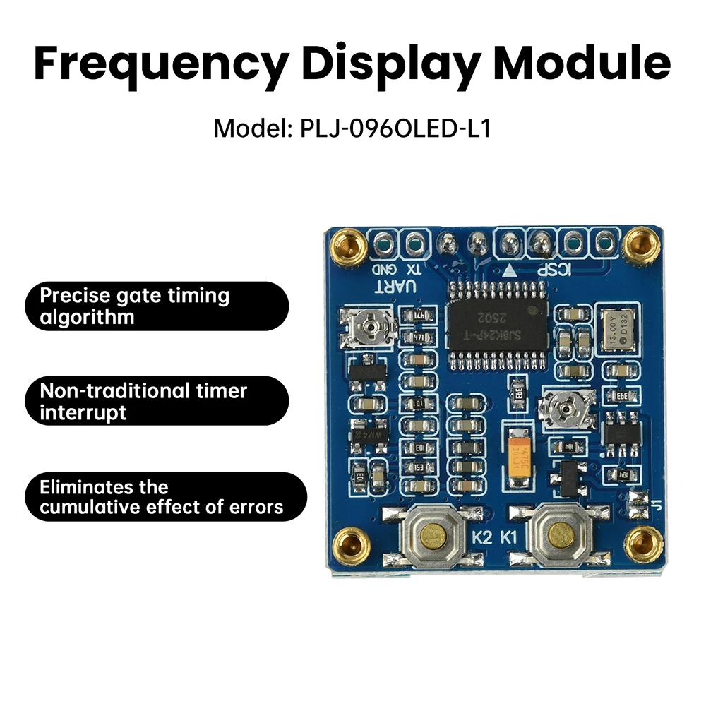 Misuratore di frequenza RF 1kHz ~ 100MHz Display del segnale di frequenza OLED Contatore di frequenza ad alta precisione PER ricetrasmettitore radioamatoriale FM - immagine 4