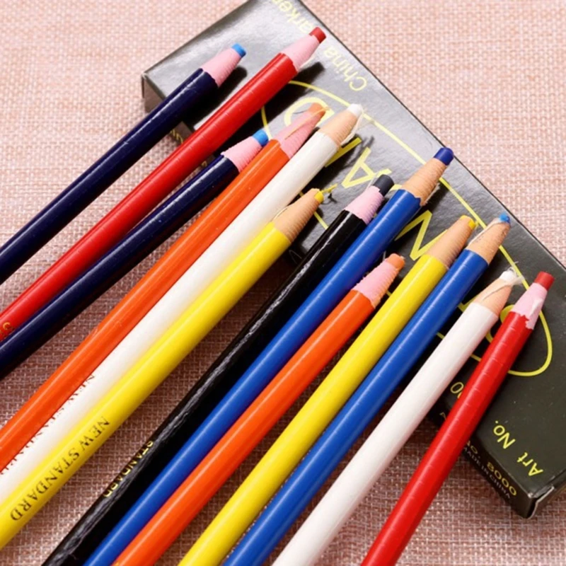 DXAB 12Pcs Peel off China Markers Grease Pencils for Mechanical Wax Pencil Marking 2